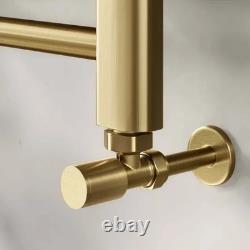 Barcelona Brushed Brass Straight Heated Towel Rail 1200x600mm BNIB