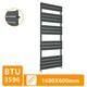Bathroom Anthracite Flat Panel Towel Rail Designer Radiator Ladder Warmer Heater