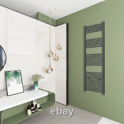 Bathroom Anthracite Straight Heated Towel Rail Radiator Ladder Warmer