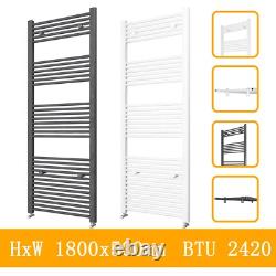 Bathroom Anthracite Straight Heated Towel Rail Radiator Ladder Warmer