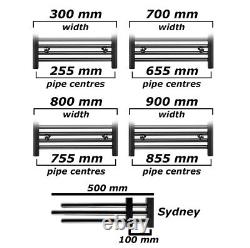 Bathroom Black Matt Heated Towel Rail Radiator Designer Wide Range Of All Sizes