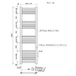 Bathroom Chrome Designer Straight Curved Heated Towel Rail Radiator With Valves