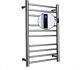 Bathroom Chrome Electric Heated Towel Rail Warmer Timer & Thermostatic Radiator