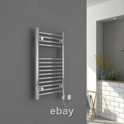 Bathroom Chrome Electric Ladder Heated Towel Rail Manual & Thermostatic Radiator