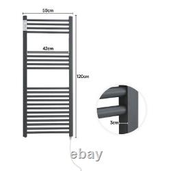 Bathroom Chrome Electric Ladder Heated Towel Rail Manual & Thermostatic Radiator