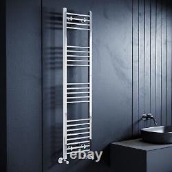 Bathroom Chrome Towel Rail Radiator Straight Towel Rack Rad Ladder Warmer 1600mm