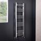 Bathroom Curved Heated Towel Rail Radiator Ladder Rad Heating 1200 X 400 Chrome