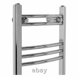 Bathroom Curved Heated Towel Rail Radiator Ladder Rad Heating 1200 x 400 Chrome