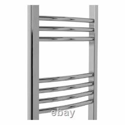 Bathroom Curved Heated Towel Rail Radiator Ladder Rad Heating 1200 x 400 Chrome