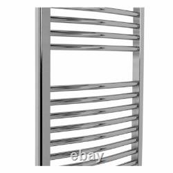 Bathroom Curved Heated Towel Rail Radiator Rad Warmer 1100 x 500 Chrome Ladder Bathroom Curved Heated Towel Rail Radiator Rad Warmer 1100 x 500 Chrome Ladder