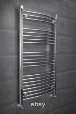 Bathroom Curved Heated Warmer Towel Rail Ladder Radiator Rad 1150 x 600 Chrome
