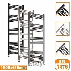 Bathroom Designer Straight Heated Towel Rail Radiator Black Ladder Warmer