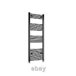 Bathroom Designer Straight Heated Towel Rail Radiator Black Ladder Warmer