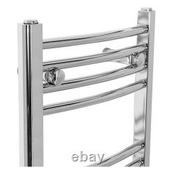 Bathroom Electric Curved/Straight Heated Towel Rail Manual & Thermostatic Rad