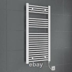 Bathroom Electric Flat Towel Rail Ladder Radiator 1100mm x 500mm White 250W NDT