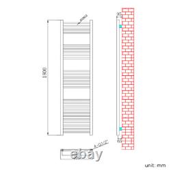Bathroom Electric Towel Rail Radiator Straight Warmer Thermostatic Heated WIFI