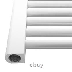 Bathroom Electric White Curved Heated Towel Rail Warmer Radiator 1000 x 500 mm