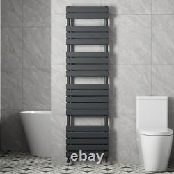 Bathroom Flat Panel Heated Towel Rail Central Heating Anthracite 1800 x 500mm