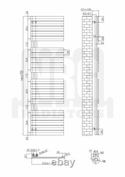 Bathroom Gunmetal Designer Heated Towel Rail Chrome Valves Central Heating Rads