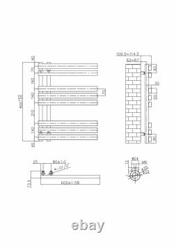 Bathroom Heated Towel Rail Designer Radiator Ladder Warmer Heating Rads Black