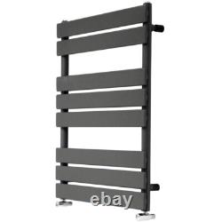 Bathroom Heated Towel Rail Radiator Anthracite Flat Panel Designer 800x600mm