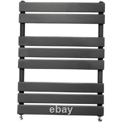 Bathroom Heated Towel Rail Radiator Anthracite Flat Panel Designer 800x600mm