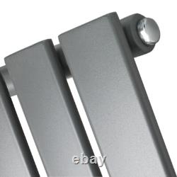 Bathroom Heated Towel Rail Radiator Anthracite Flat Panel Designer 800x600mm
