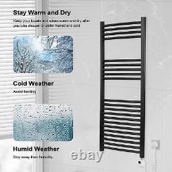 Bathroom Heated Towel Rail Radiator Curved Warmer Heating Rad UK