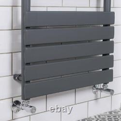 Bathroom Heated Towel Rail Radiator Flat Panel Heating 1800 x 600 mm Sand Grey