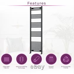 Bathroom Heated Towel Rail Radiator Gold Black Chrome Straight Ladder Heater