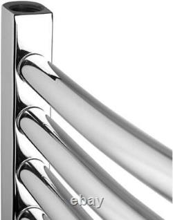 Bathroom Heated Towel Rail Radiator Ladder Curved Chrome 1600 x 500 Warmer Rad