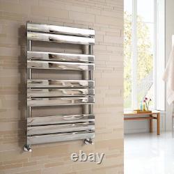 Bathroom Heated Towel Rail Radiator Ladder Designer Flat 1000 Chrome Rad