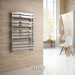 Bathroom Heated Towel Rail Radiator Ladder Designer Flat 1000 Chrome Rad