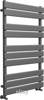 Bathroom Heated Towel Rail Radiator Ladder Designer Flat Ladder Grey Warmer Rad