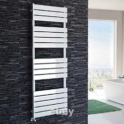Bathroom Heated Towel Rail Radiator Ladder Flat Panel White 3 Sizes Warmer Rad