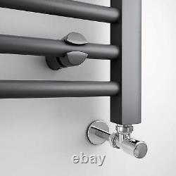 Bathroom Heated Towel Rail Radiator Ladder Straight Grey 1600 x 450 Warmer Rad