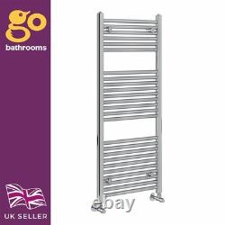 Bathroom Heated Towel Rail Radiator Straight Ladder Heating Chrome Rad 1200x500
