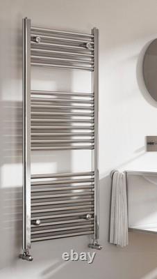 Bathroom Heated Towel Rail Radiator Straight Ladder Heating Chrome Rad 1200x500