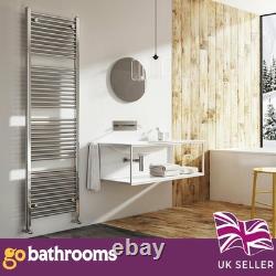 Bathroom Heated Towel Rail Radiator Straight Ladder Heating Chrome Rad 1800x600
