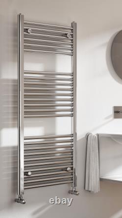 Bathroom Heated Towel Rail Radiator Straight Ladder Heating Chrome Rad 9 Sizes