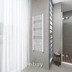 Bathroom Heated Towel Rail Radiator Straight Ladder Warmer Heat With FREE Valves