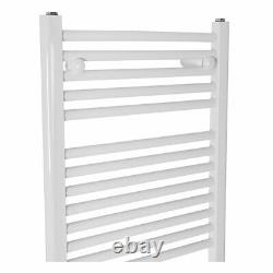 Bathroom Heated Towel Rail Radiator White Straight Ladder Warmer All Sizes