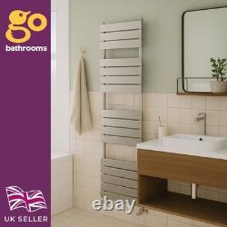 Bathroom Radiator Brushed Nickel Modern Flat Panel Heated Towel Rail 1600x500mm
