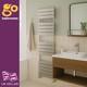 Bathroom Radiator Brushed Nickel Modern Flat Panel Heated Towel Rail 1600x500mm