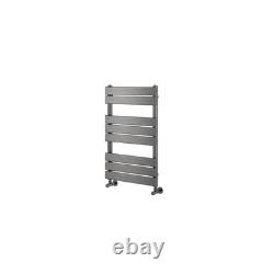 Bathroom Radiator Gunmetal Modern Grey Flat Panel Heated Towel Rail 800x500mm