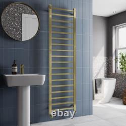 Bathroom Square Bar Heated Towel Rail Radiator Rads Ladder Brushed Brass