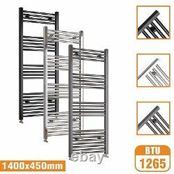 Bathroom Straight Curved Heated Towel Rail Radiator Chrome Black Ladder Warmer