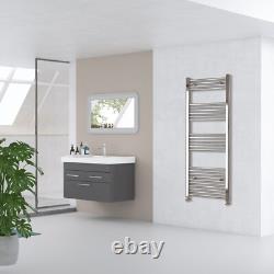 Bathroom Straight Curved Heated Towel Rail Radiator Chrome Black Ladder Warmer