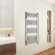 Bathroom Straight Curved Heated Towel Rail Radiator Chrome Free Valve Include