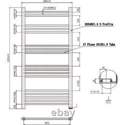 Bathroom Straight Curved Heated Towel Rail Radiator Rad Ladder Chrome All Sizes